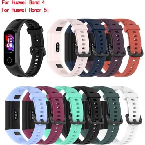 Silicone Strap For Huawei Band 4 Standard Version sport Bracelet for Huawei Honor 5i Smart Watch Band for HUAWEI Honor Band 5