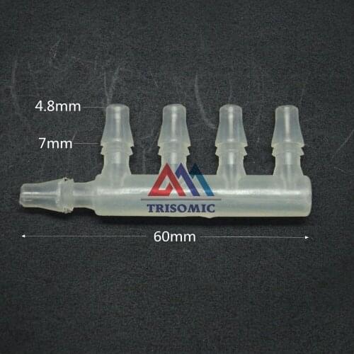 4.8mm Cross tpye(5way) equant Connector Equal Tube Joiner Material PP Plastic Fitting Fish Tank Airline Aquarium