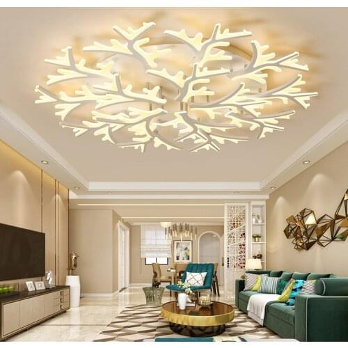 LED Chandelier Creative Antler Ceiling Lights For Living Room Bedroom Kitchen Modern Minimalist Acrylic Indoor Surface Mount