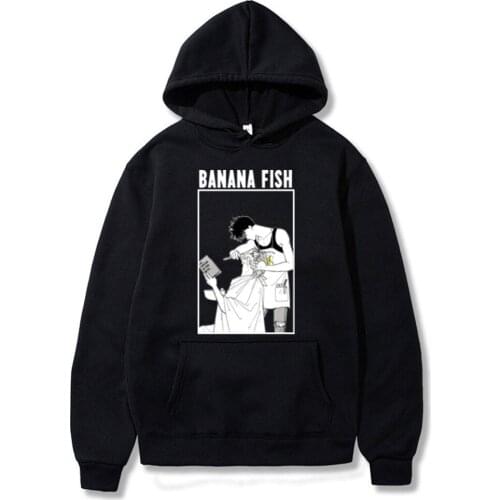 Banana Fish Hoodie Unisex Harajuku Street Pullover Japanese Anime Mens Cool Hooded Jacket Winter Casual Sports Shirt For Women