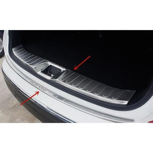 Stainless steel car trunk threshold guard anti-scratch protection car styling For Nissan Murano 2015-2021