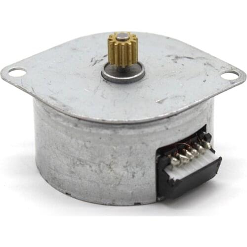 1PC 6 wire 2 phase DC Micro stepper motor step angle 7.5 Degree with output gear Printer motor DIY micro motor