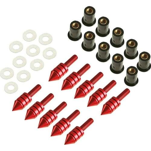 10pcs Windscreen Windshield Spike Screw Kit M5 Bolts Nuts Universal Dirt bike Scooter Offroad For Honda Yamaha Suzuki Kawasaki