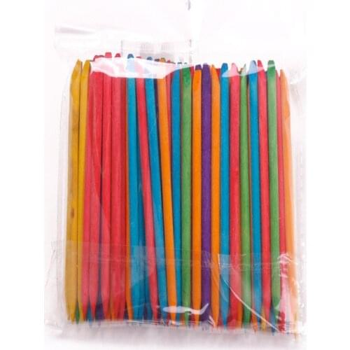 100/50pcs/set Women Lady Double End Nail Art Wood Stick Cuticle Pusher Remover Pedicure Professional Nail Art Tool Set