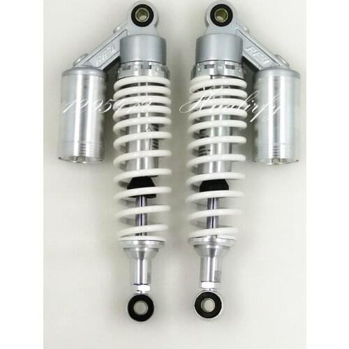 305mm 310mm 315mm Chrome Shock Absorbers 7mm spring for Honda/Yamaha/Suzuki/Kawasaki/Dirt bikes/ ATV/Motorcycles silver+white