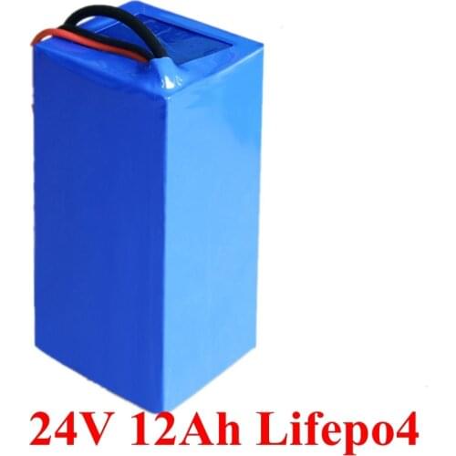 24v 12ah Lifepo4 Battery Pack Long Size 24v 12ah BMS for 24v 250w 350w Motor Electric Bike Battery Bicycle Scooter + Charger