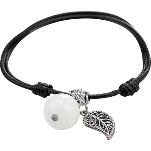 Glittering bracelet Glowing Gem Charm Jewelry Leather rope Halloween Pendant Hollow Luminous Stone Pendant Necklace Gifts