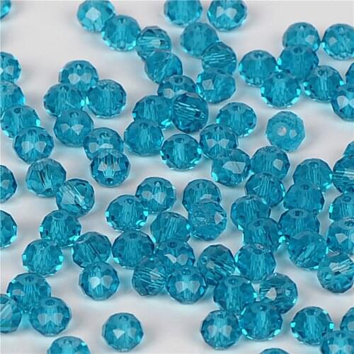 145PCS/Bag 3x4mm Top A Grade Faceted Crystal Glass Rondelle Beads Natural Stone Beads For Women Jewelry Making DIY Accessories