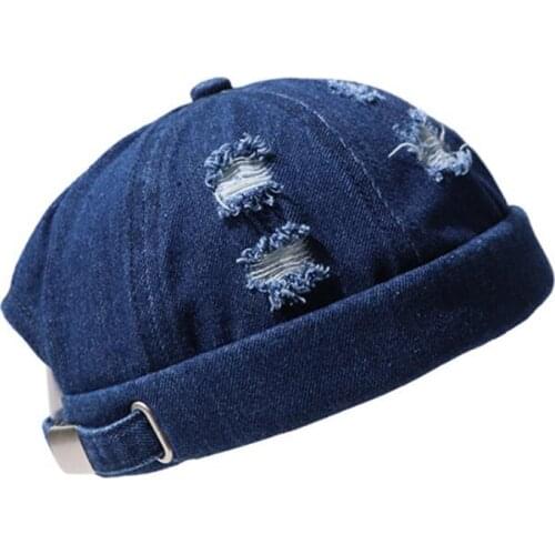 DYLAOPAN 2021 Men Street Casual Docker Sailor Biker Hat Loop Beanie Brimless Cap Fashion Unisex Pumpkin Vintage Navy Beanies