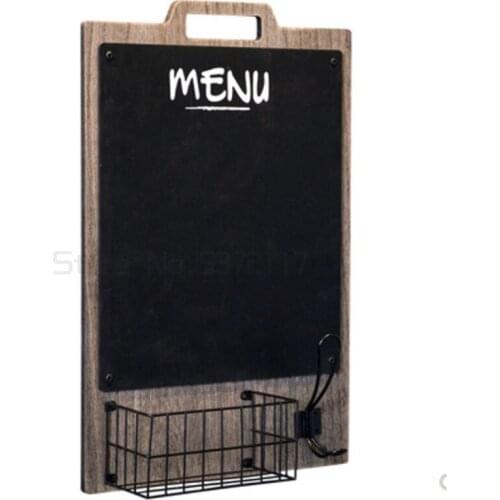Retro Innovative Wall Decoration Blackboard Storage Hanging Message Board Tea Shop Coffee Shop Restaurant Wall Mount Decoration