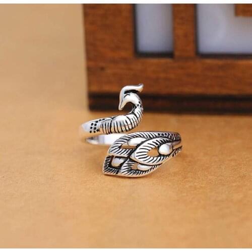 Wear Thimble Yarn Guides 1Pcs Sewing Accessories Crochet Loop Adjustable Zinc Alloy Knitting Ring Ancient Silver National Style