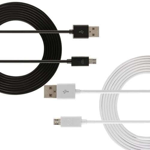 3 Meter 10ft Micro USB Charging Charger Cable Wire For Sony Playstation 4 PS4 Controller PVC Black Charging Cable