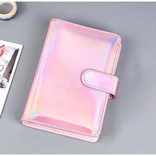 Creative Hand Book Notepad Leather Loose-leaf Notebook Macaron Book Hand Shell Cover A5 Case Notebooks Colour B3K1
