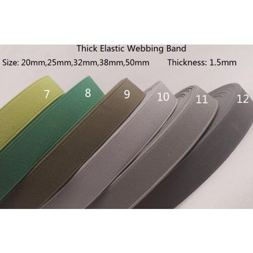 32mm wide 10 yards a lot thick strenth high quality elastic webbing band For DIY Sewing Clothes( Fluorescent,Military,Grey)