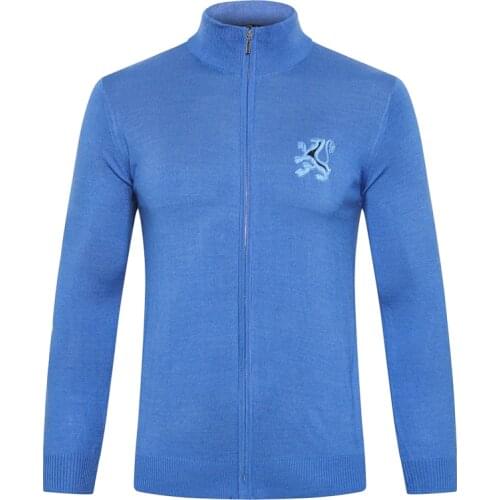 Billionaire Sweater wool Cardigan coat Cowhide mens 2020 new fashion business zipper high quality embroidery big size M-4XL