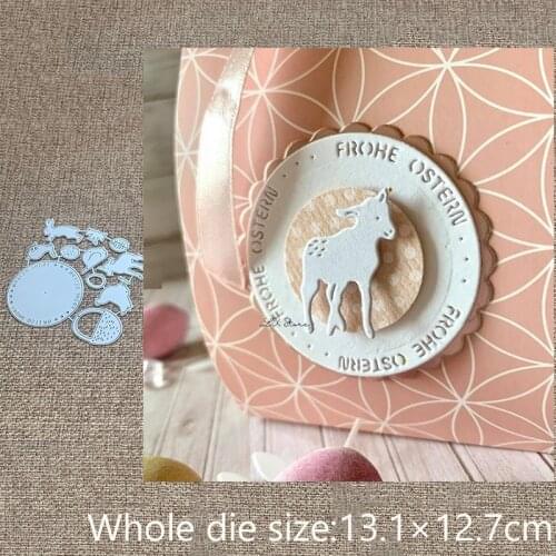 New Design Craft Metal stencil mold Cutting Dies easter bunny sheep circle scrapbook die cuts Album Paper Card Craft Embossing