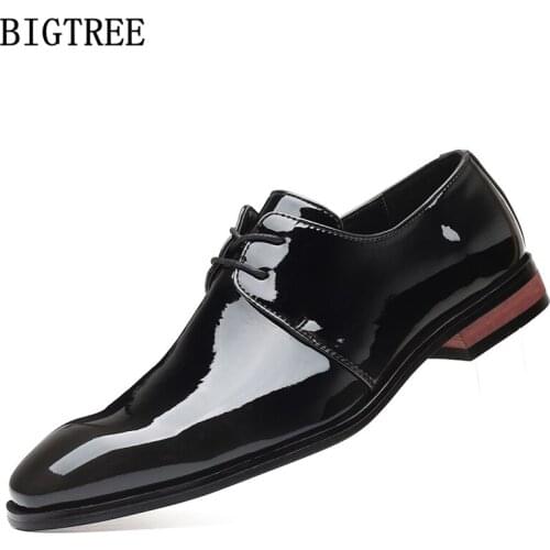 Coiffeur Mens Formal Shoes Brand Luxury Men Shoes Leather Plus Size Italian Shoes Men Designer Patent Leather Black Dress Erkek