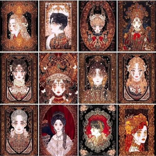 Full Square/Round 5D Diy Diamond Painting Cartoon Lolita Portrait Diamond Embroidery Cross Stitch Mosaic Rhinestone Home Decor