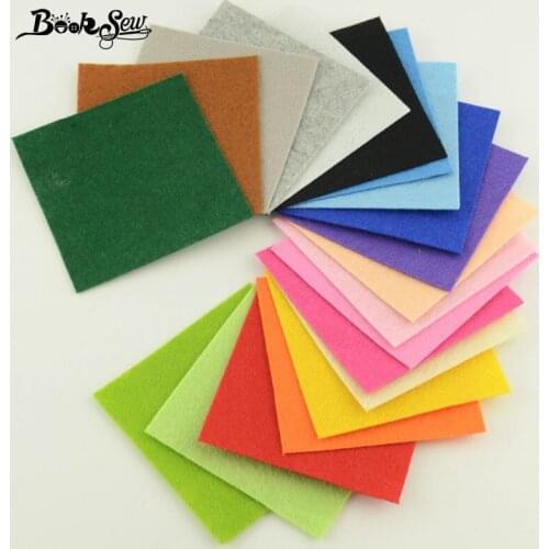 Teramila 100% Polyester Lovely Color Felt Fabric Cupmat Shoes Materials 15x15CM 1MM Thick Wedding Decoraion Handmade DIY Toys