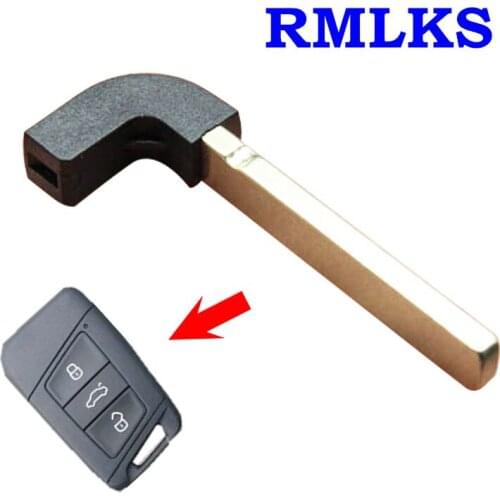 RMLKS Smart Remote Key Blade For VW New MAGOTAN B5 Emergency Smart Spare Key Blade Replacement Insert Key Blade