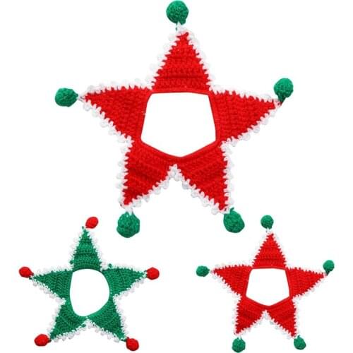 Legendog Cat Christmas Bandana Cute Star Shaped Puppy Neckerchief Holiday Dog Collar Decor Puppy Scarf Kitten Bib Accessories