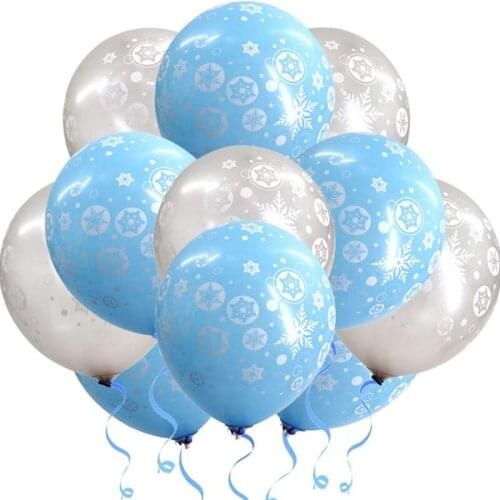 Christmas Balloon 10 pcs 12 inch Snowflake Latex Balloon Ice Snow Balloon Birthday Party Decoration Christmas Decoration