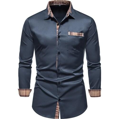 Casual Social Formal shirt Men long Sleeve Shirt Business Slim Office Shirt male Cotton Mens Dress Shirts white