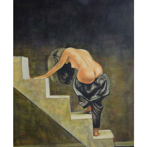 Hand painted Canvas paintings Nude women Realist oil painting Modern home decor wall art for room #2