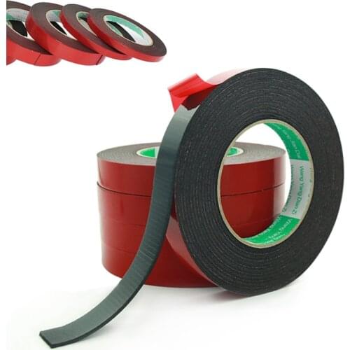 Wide 8-30mm Black Super Strong Double Faced Adhesive Tape Foam Self Adhesive Car Pad For Mounting Fixing Pad Sticky