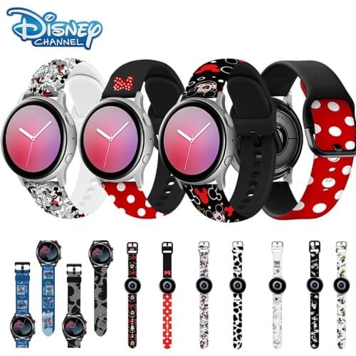 Disney Mickey Stitch 20mm 22mm Watch Strap for Samsung Galaxy Watch 3/46mm/42mm Gear S3 Wrist Bracelet Silicone Sport Watch Band