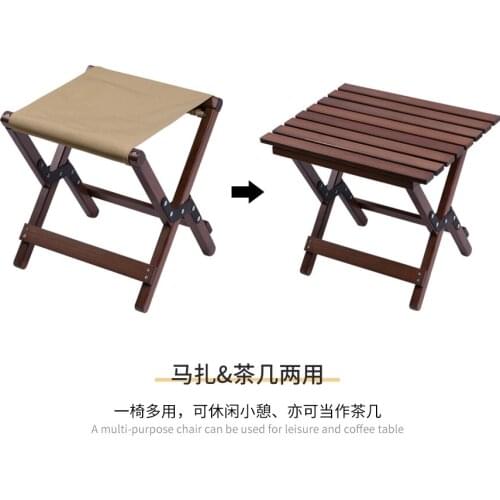 Folding Solid Trojan Horse, Putting Stool, Tea Table, Portable Outdoor Bench Table