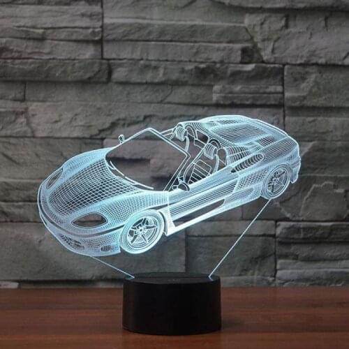 Sports Car Modeling NightLight Customized Led European Bedside Table Lamp Christmas Gift Childrens Toys Desk Lamp