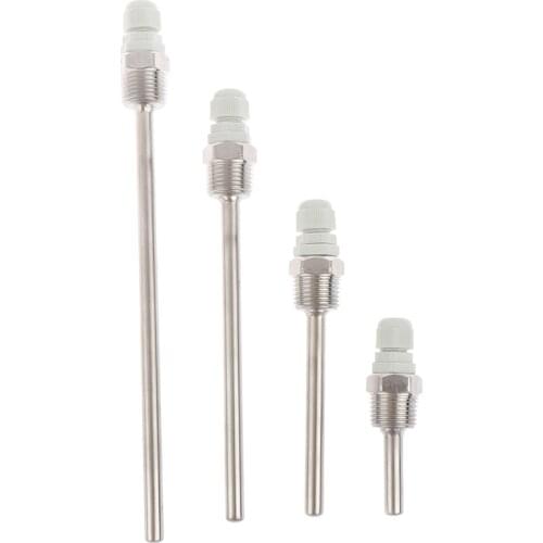Steel Thermowell 1/2" NPT Threads For Temperature Sensors 1PCS High Quality 50-200mm Stainless