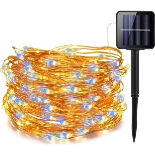 200 led solar Lights Waterproof String with RF 17Key Controller Holiday Outdoor led strip Christmas Party Wedding Decoration