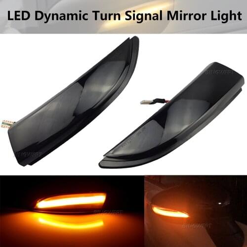 For Ford Fiesta MK6 Focus B-Max LED Dynamic Blinker Turn Signal Light Flowing Rearview Mirror Repeater Indicator 2015 2016 2017