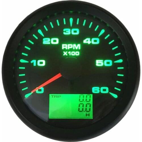1pc New Style 0-6000RPM Tachometers Modification 85mm Rev Counters Lcd Revolution Meters with 8 Kinds Backlight Color for Auto