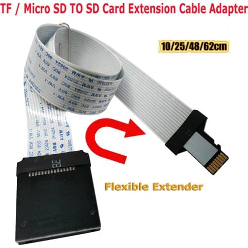 TF / Micro SD TO SD Card Extension Cable Adapter Flexible Extender MicroSD To SD / SDHC / SDXC Card Extension Adapter