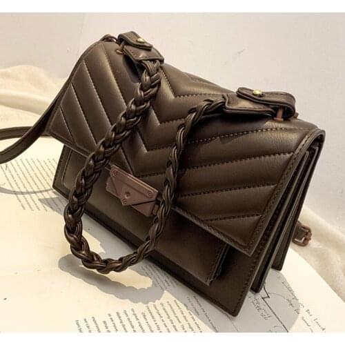 Vintage Square Armpit bag 2020 Fashion New High quality PU Leather Womens Designer Handbag High capacity Shoulder Messenger Bag