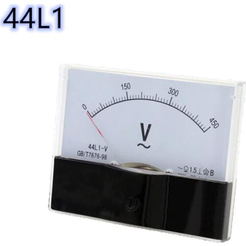 AC44L1 voltmeter analog panel voltmeter mechanical pointer type 90 degree deflection 30/50/100/150/250/300/450/500/600/750/1000V