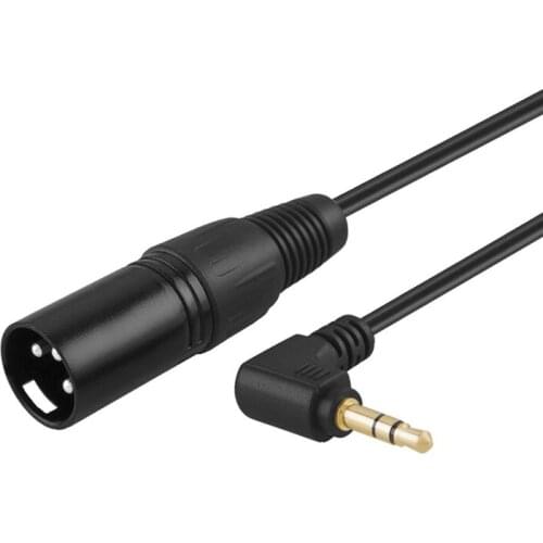 XLR to 3.5MM, Angle 1/8’’ to XLR Male Balanced Cable,Black