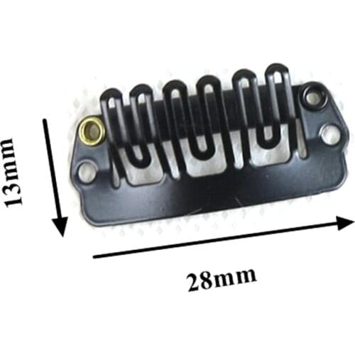 XUCHANG HARMONY 60 Pieces 2.8cm 6 teeth stainless steel hair extension snap clips with silicone 6 different colors