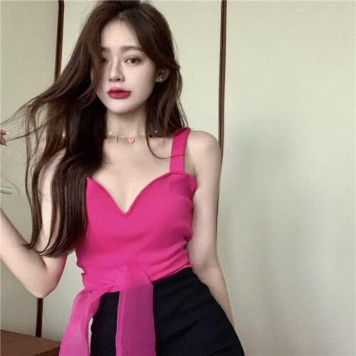 2000s Aesthetic Bustier Y2k Summer Lace-up Sexy Body Blusas Corset Crop Tank Halter Top Women With Open Shoulders Cups For Girls