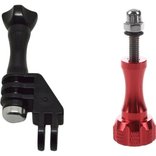 1X 90 Degree Direction Adapter Elbow Mount For Gopro Hero 4/3+/3/2/1 & 3X Knob Thumb Screw Mount Accessories