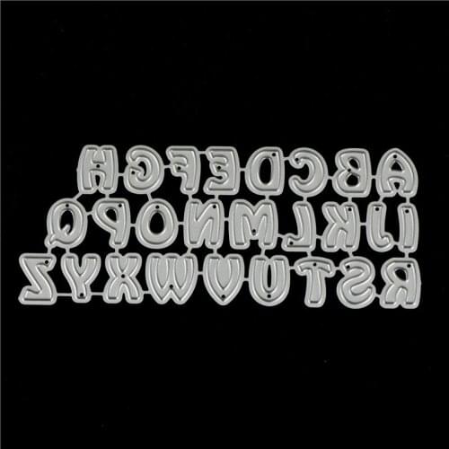 26Pcs Capital Letters Scrapbooking Stencils DIY Album Card Folder Craft Metal Steel Embossing Cutting Dies 11.8*5cm