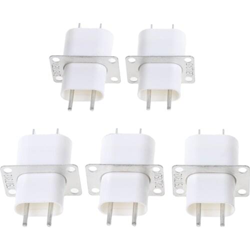 5Pcs Electronic Microwave Oven Magnetron 4 Filament Pin Sockets Converter Home U1JE