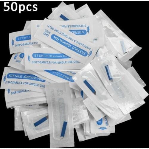 50pcs 18pins Permanent Make Up Needle Agujas Microblading Micro Shading Laminas Para Tebori Eyebrow Embroidery Tebore Lamina