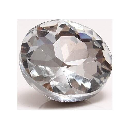 550PCS/LOT) 25MM Rhinestone Diamond Flat Top Metal Shank Covered Crystal Buttons