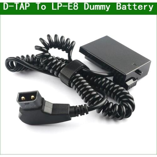 D-TAP To LP-E8 Dummy Battery ACK-E8 DR-E8 DC Coupler for Canon EOS 550D 600D 650D 700D Rebel T2i T3i T4i T5i Kiss X4 X5 X6