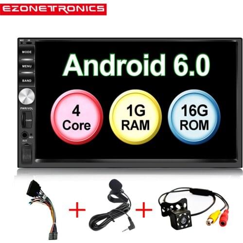 2 Din Auto Android 6.0 Car Radio Stereo 7" 1024*600 Universal Car Player GPS Navigation Wifi Bluetooth USB SD Radio Audio Player