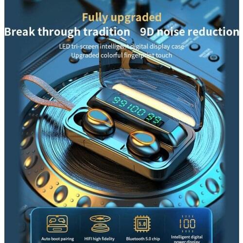 Newest Bluetooth Wireless Earphone TWS Earphones With Mic Sports Headphones Stereo Bass Noise Cancelling Headset Earbud Android